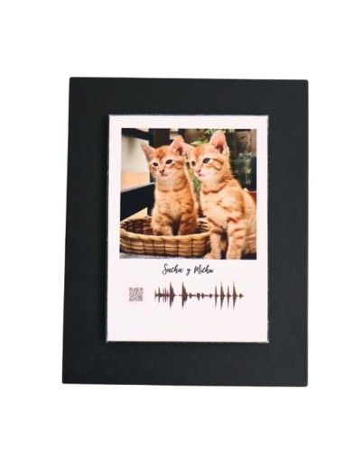 Retablo con Onda Sonora y QR -Arte Personalizado Bogotá | Crea Artsound