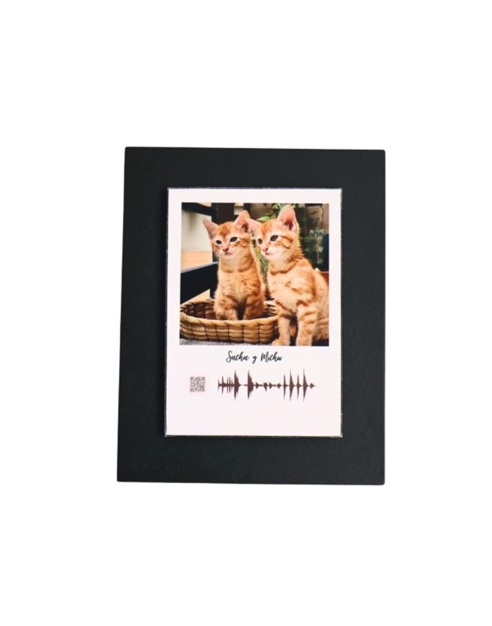Retablo con Onda Sonora y QR -Arte Personalizado Bogotá | Crea Artsound