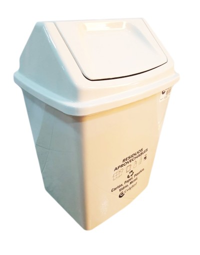 Caneca Plástica de 14 Litros Tapa Vaivén Ref VAI7701