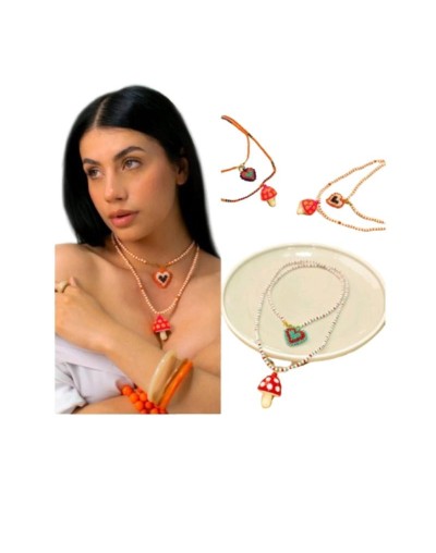 Collar Artesanal Mushroom Love