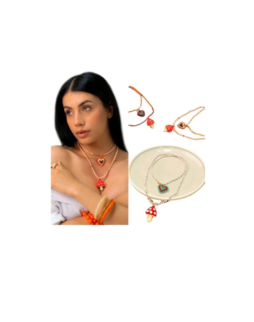 Collar Artesanal Mushroom Love
