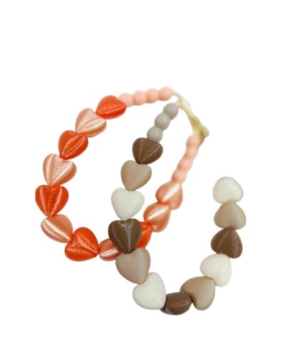 Collares Artesanales Corazón Latte.