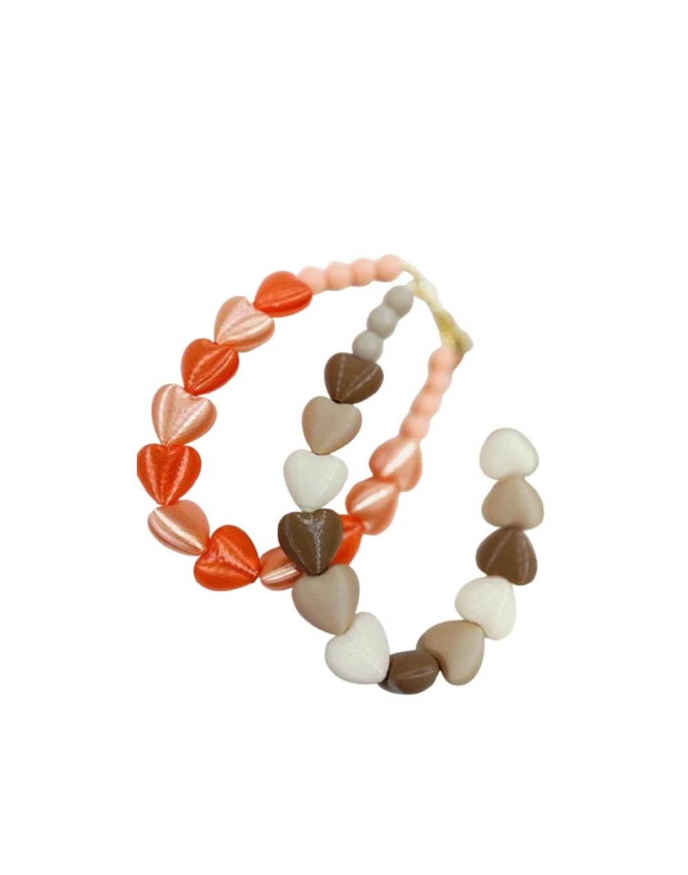 Collares Artesanales Corazón Latte.