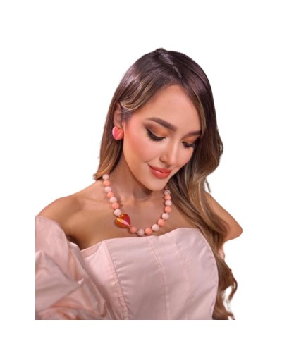 Set Artesanal, collar y aretes.
