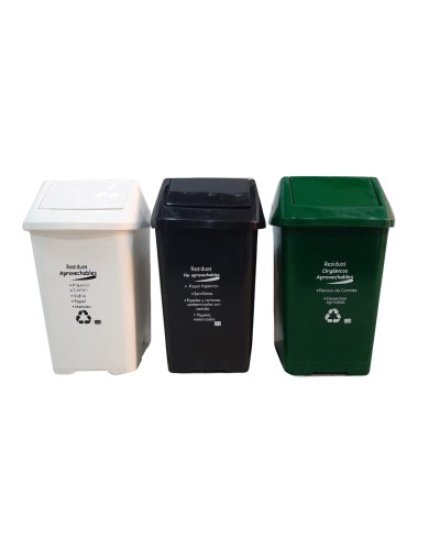 Caneca Plástica de 22 Litros Tapa Vaivén Ref VAI77098