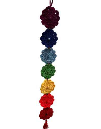 colgante tejido 7 chakras