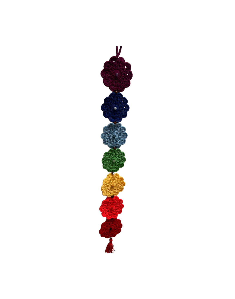 colgante tejido 7 chakras