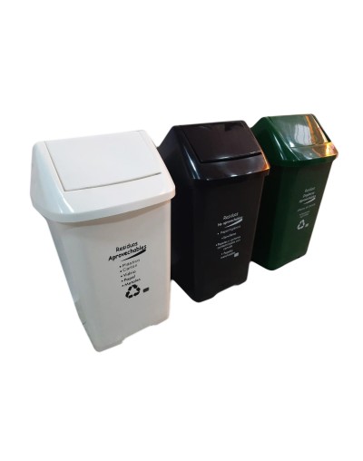 Caneca Plástica de 22 Litros Tapa Vaivén Ref VAI77098