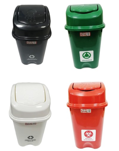 Caneca Plástica de 30 Litros Tapa Vaiven 