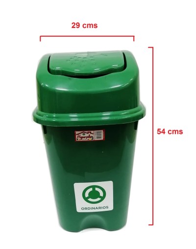 Caneca Plástica de 30 Litros Tapa Vaiven 