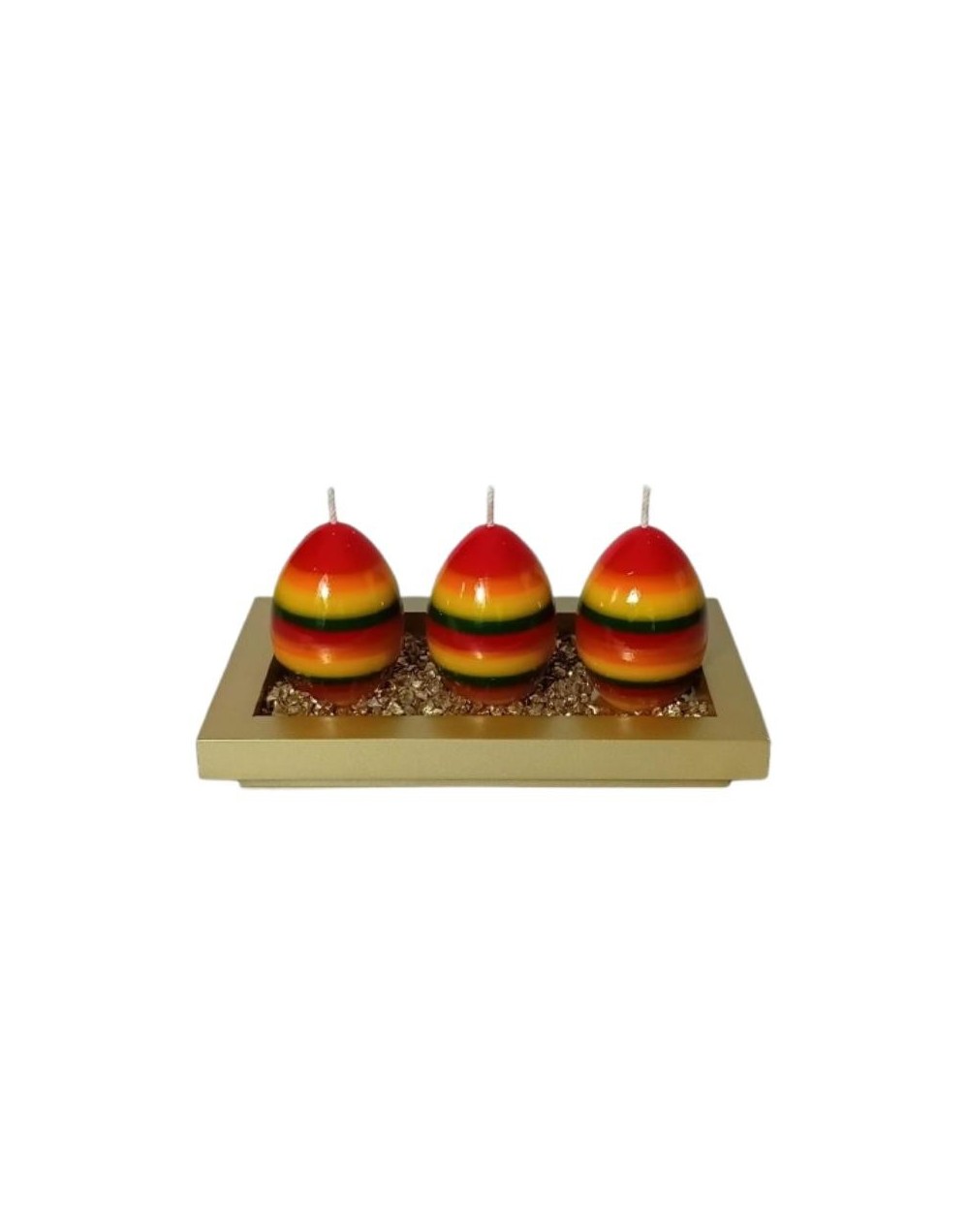 Vela tipo huevo con base 18 x 11
