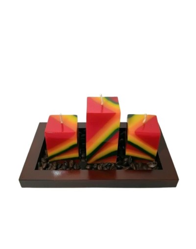 Velas Cuadradas 02 con Base 18X11