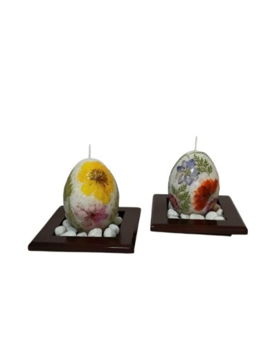 Velas Huevo Flores