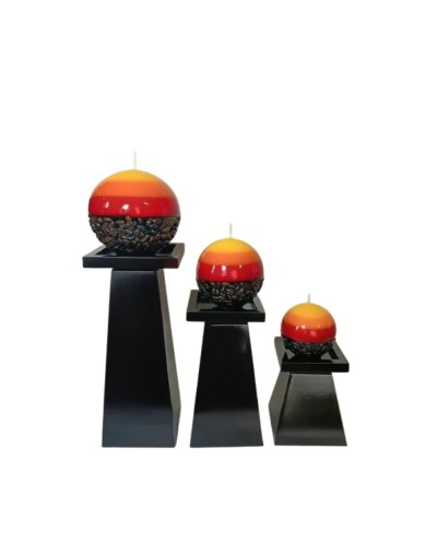 Juego de Copas con Velas en Escala