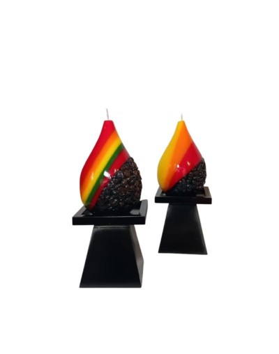 Vela Pera con Base Copa