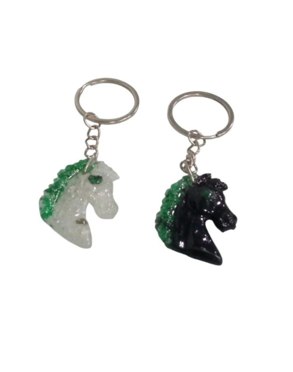 LLAVEROS DE CABALLOS CON ESMERALDAS