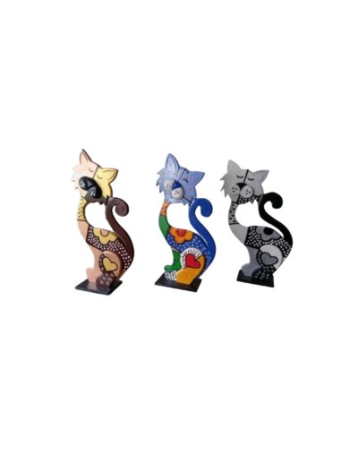 🐱🎨 Trío Gatuno en Técnica Britto – Arte y Color para tu Hogar
