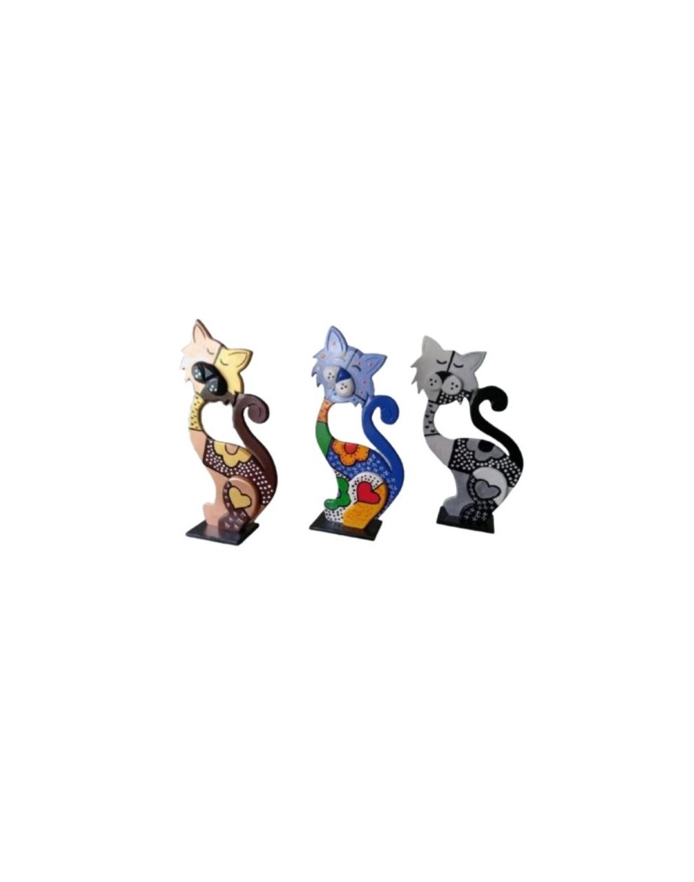 🐱🎨 Trío Gatuno en Técnica Britto – Arte y Color para tu Hogar