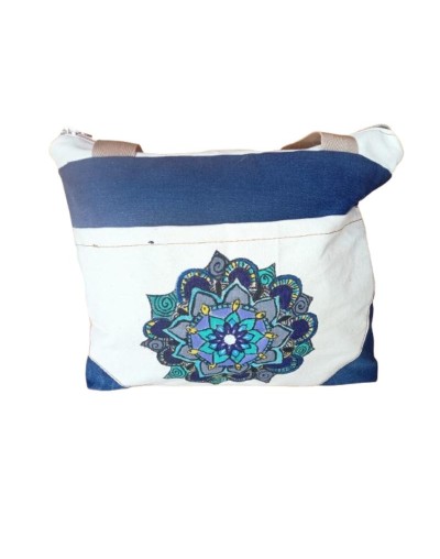 Bolso Artesanal Mandala Azul