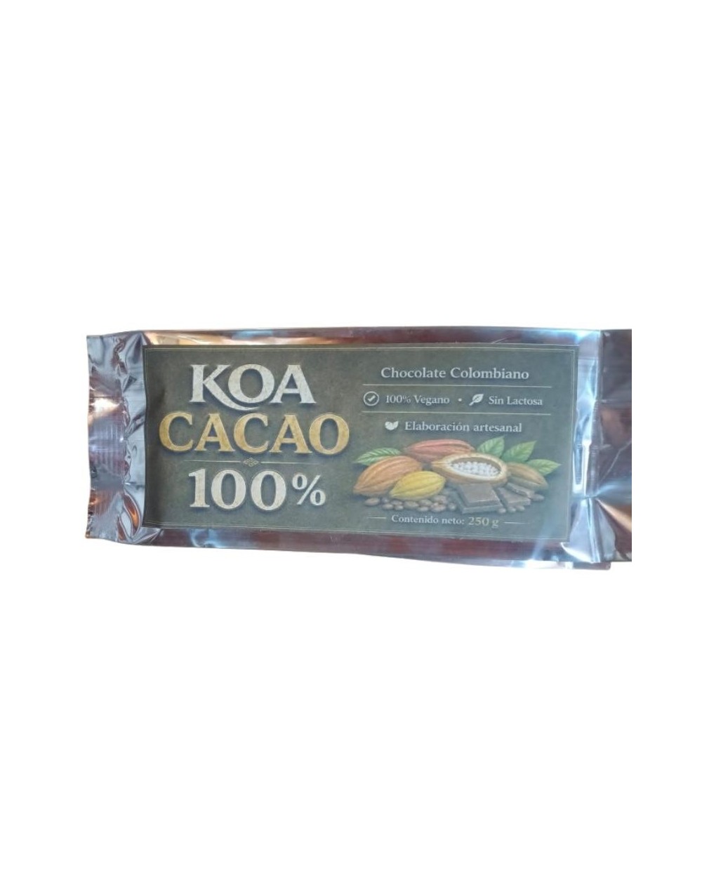 Chocolate Artesanal KOA Cacao 100%