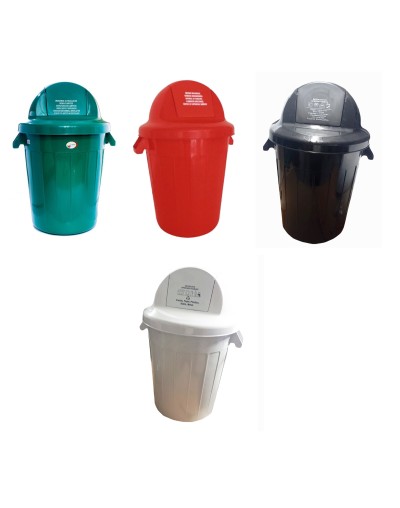 Caneca Plástica de 120 Litro Tapa Vaivén Cúpula