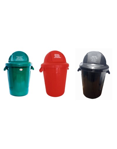 Caneca Plástica de 120 Litro Tapa Vaivén Cúpula