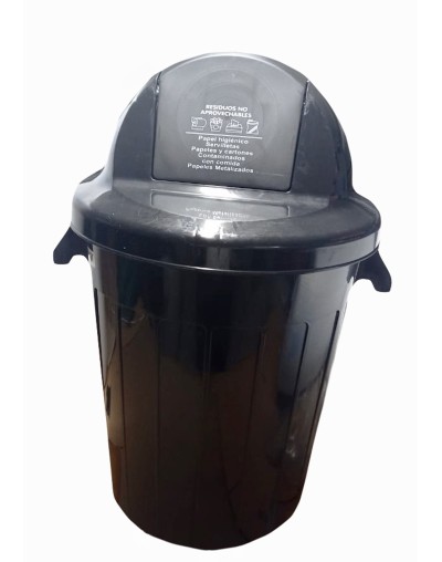 Caneca Plástica de 120 Litro Tapa Vaivén Cúpula