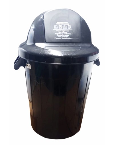Caneca Plástica de 120 Litro Tapa Vaivén Cúpula