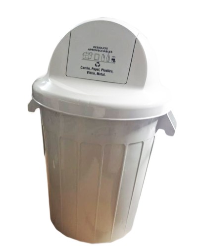 Caneca Plástica de 120 Litro Tapa Vaivén Cúpula