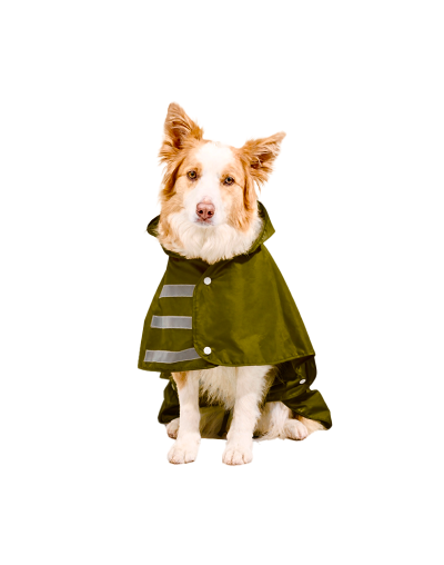 Capa Impermeable para Perro (M) Verde Militar