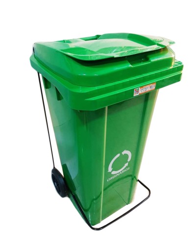Contenedor de Ruedas de 120 Litros y Pedal 