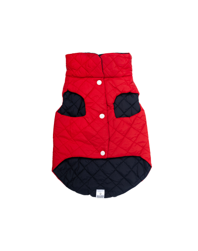 Chaleco Impermeable para Perro Doble Faz (3XL) Rojo con Azul Marino