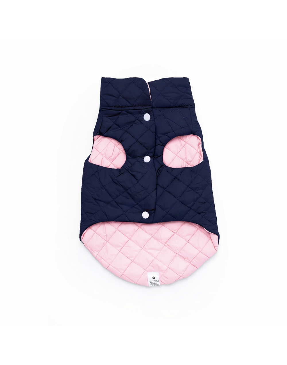 Chaleco Impermeable para Perro Doble Faz (3XL) Rosado con Azul marino