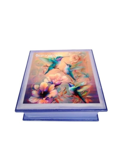 Servilletero colibris lila