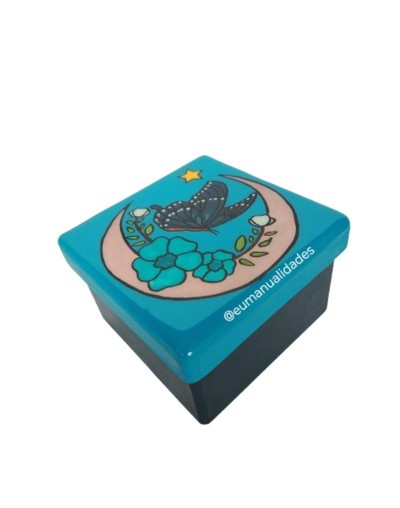 Caja mini luna floral nocturna