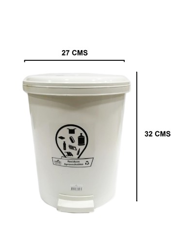 Caneca Plástica de 13 Litros de Pedal 