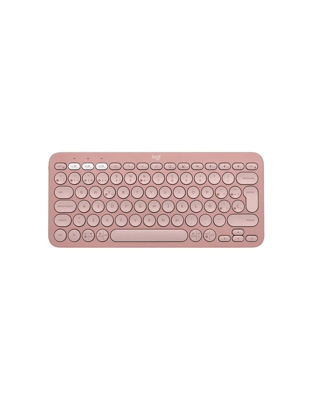Teclado Logitech K380s Pebble Keys 2 Inalámbrico Bluetooth Teclado Rosado Idioma Español