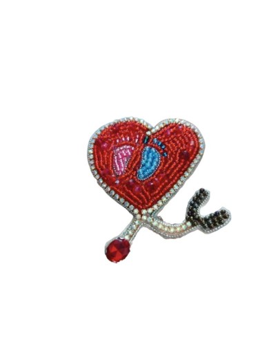 Prendedor Corazón de pediatra