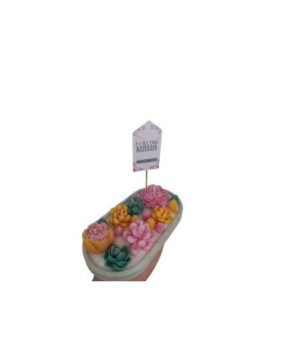 Centro de Mesa Floral con Velas Artesanales | Regalos Especiales Velalieth