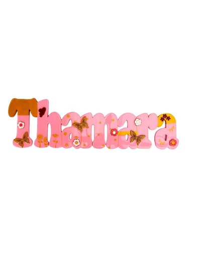 Nombre en madera thamara