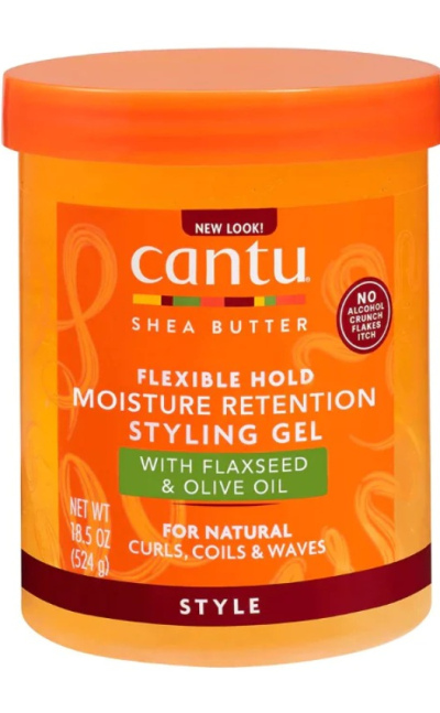 Cantu natural hair gel with flaxseed and olive oil 524g