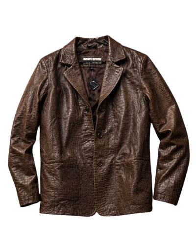 Chaqueta Cuero cafe