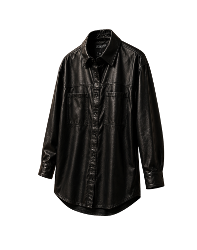Chaqueta Negra cuerina 