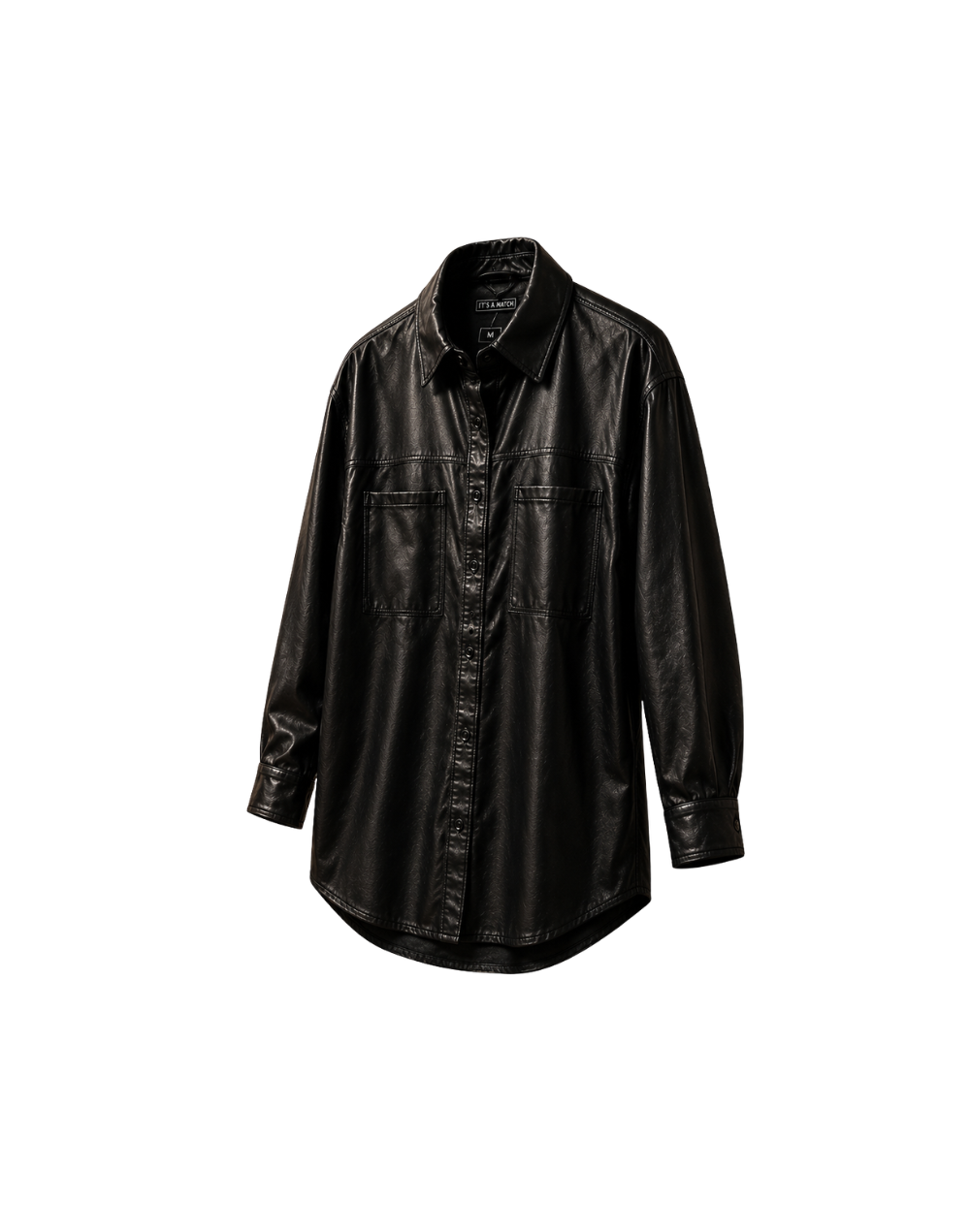 Chaqueta Negra cuerina 