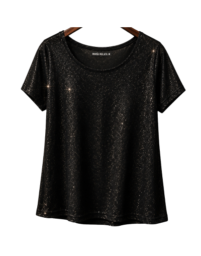 Blusa Negra escarchada