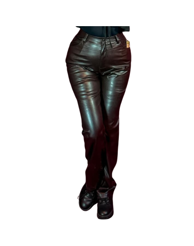Pantalon Cuerina cafe 