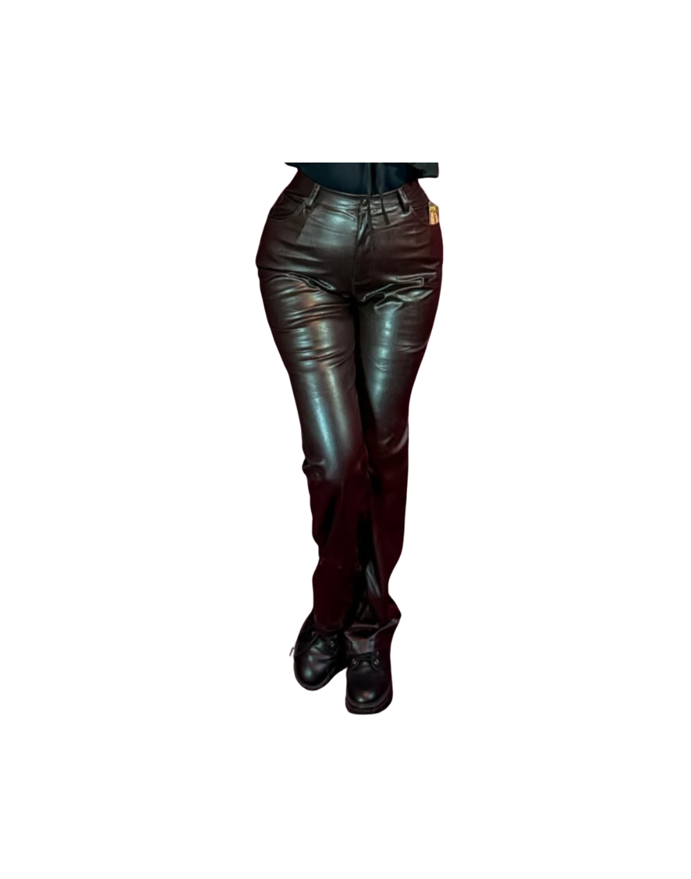 Pantalon Cuerina cafe 