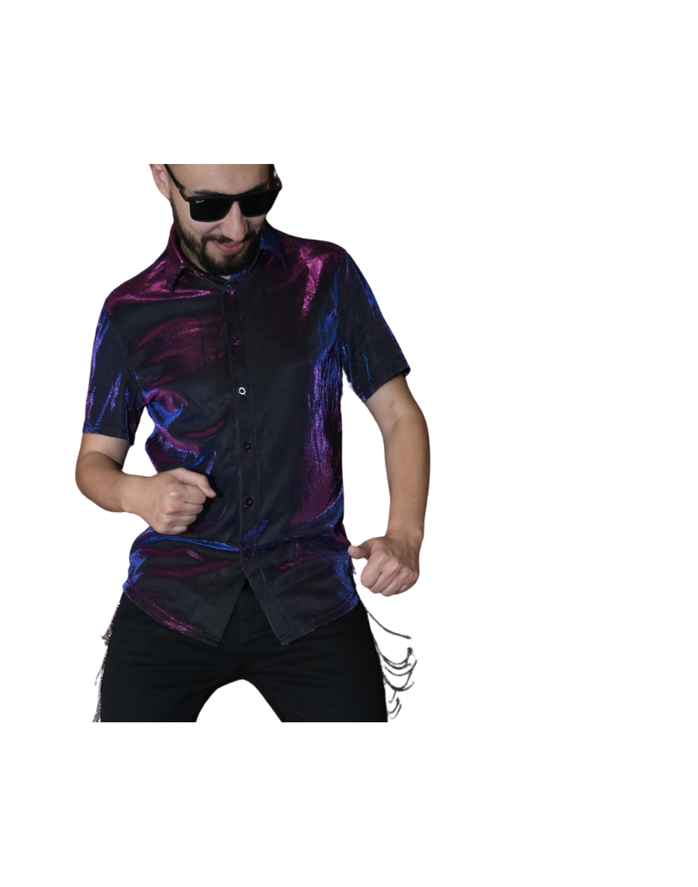 Camisa Morado azul brillante