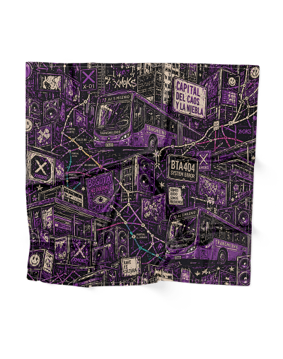 Pañoleta BTA404 Capital del Caos 70x70 | XMOKS Streetwear