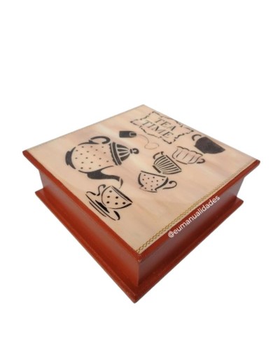 Caja cuatro divisiones tea time chocolate